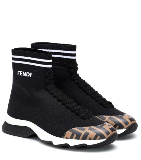 fendi sock sneakers saks|Fendi high top sneakers.